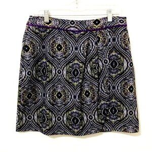 EP Pro Purple & Grey Medallion Print Golf / Tennis Skort Pleated Front Size 6